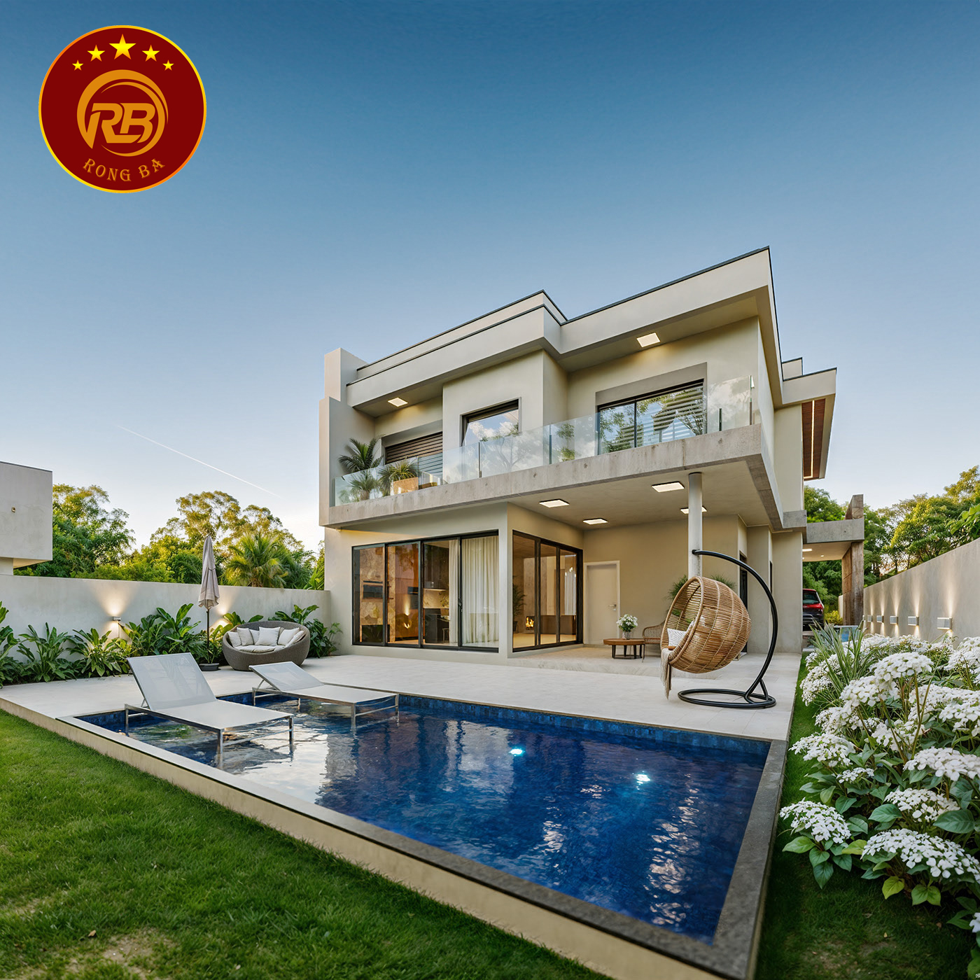 Gợi ý mẫu thiết kế nhà biệt thự 2 tầng 100m2 thẩm mỹ cao 13