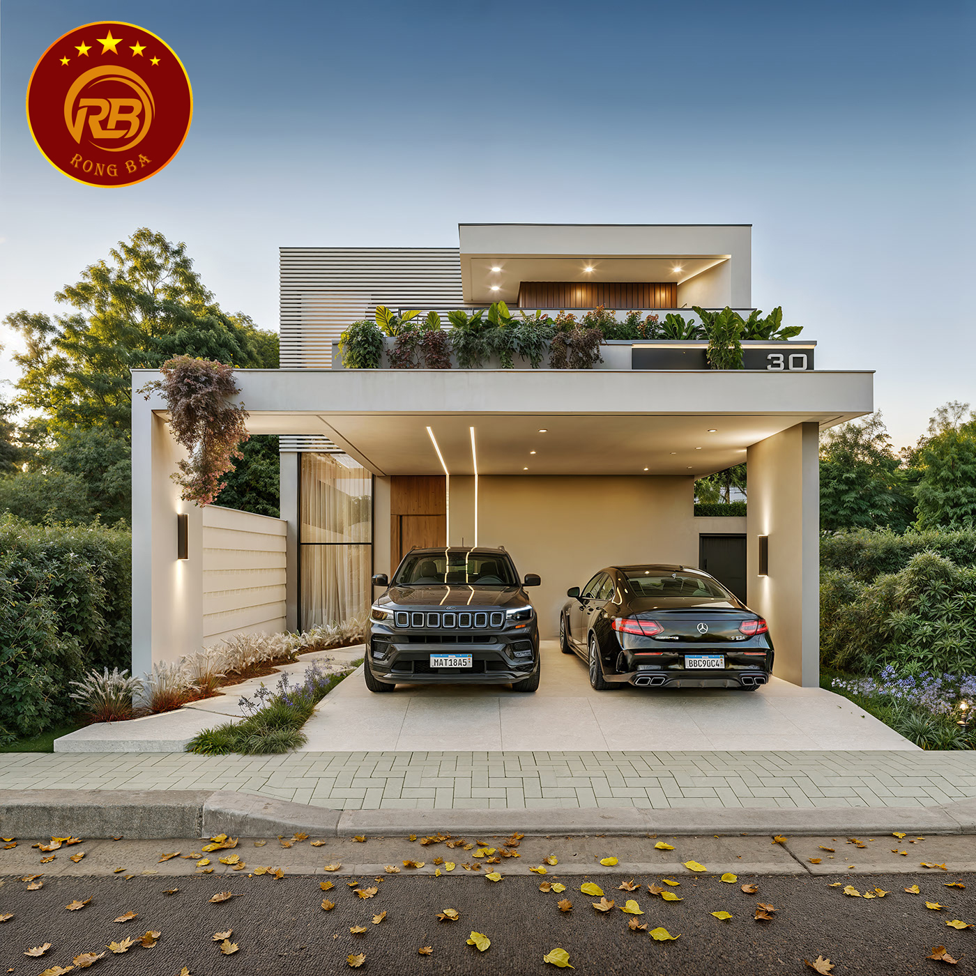Gợi ý mẫu thiết kế nhà biệt thự 2 tầng 100m2 thẩm mỹ cao 2