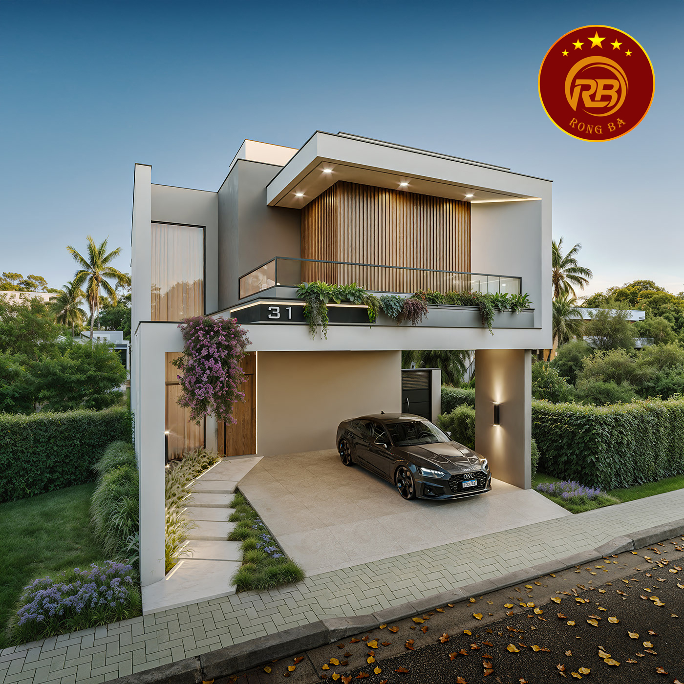 Gợi ý mẫu thiết kế nhà biệt thự 2 tầng 100m2 thẩm mỹ cao 5