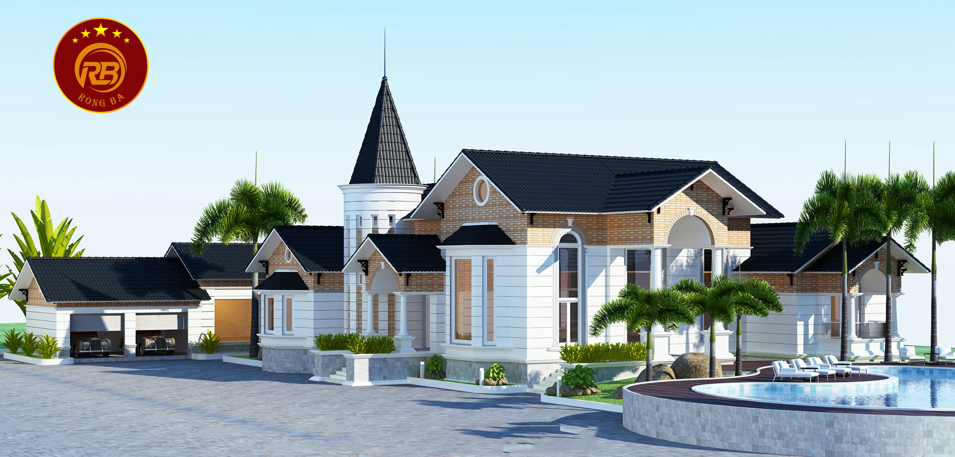 thiết kế biệt thự sân vườn đẹp
