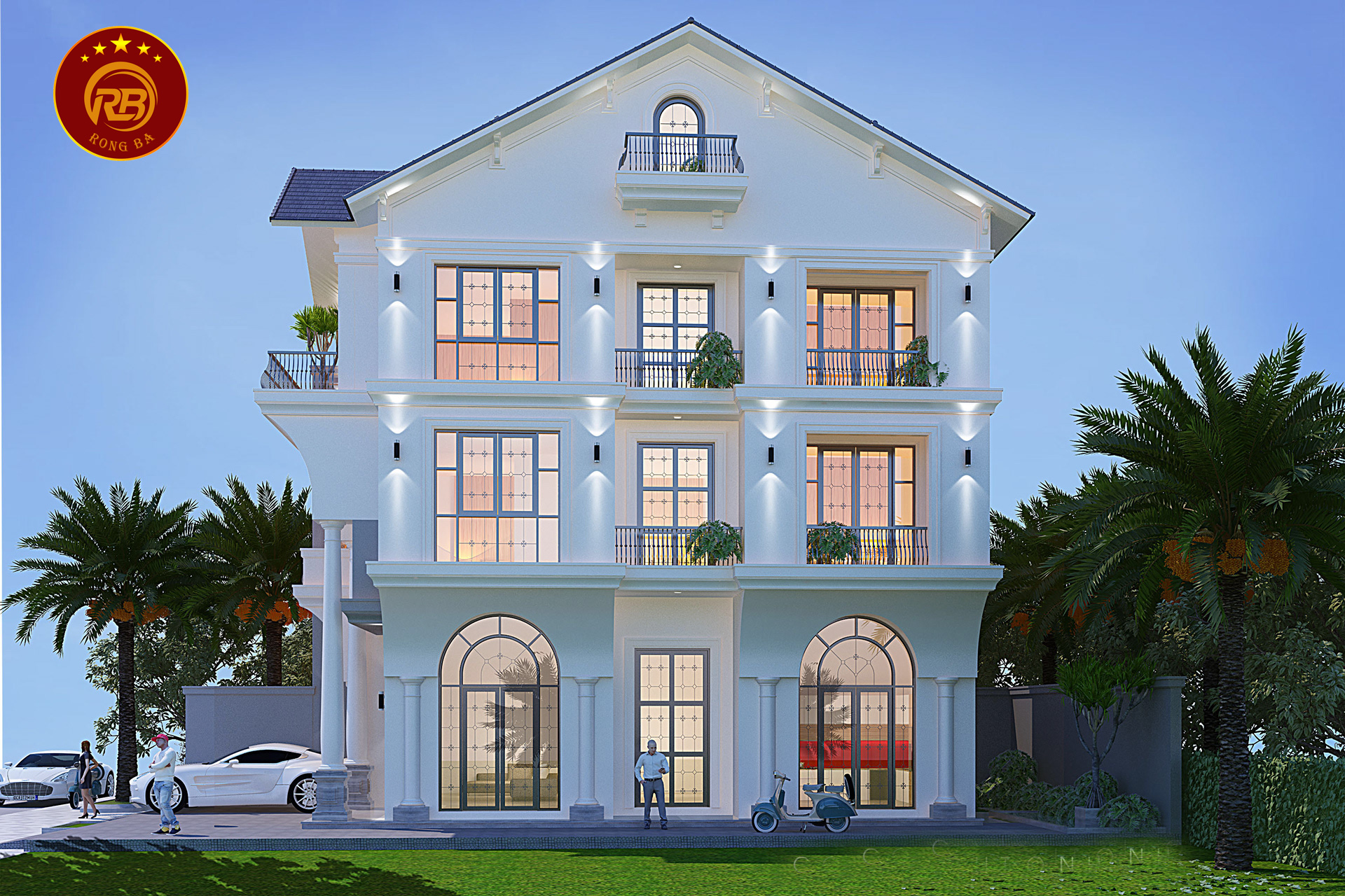 thiết kế biệt thự tân cổ điển 1