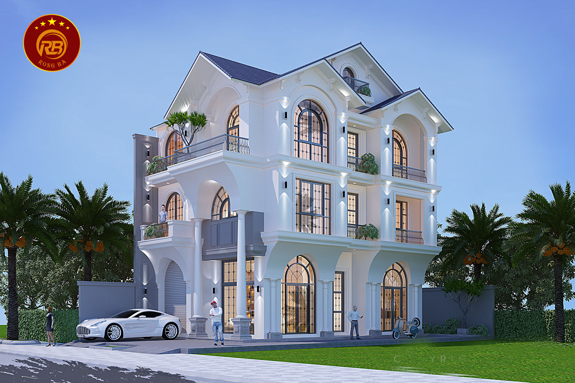 thiết kế biệt thự tân cổ điển 2