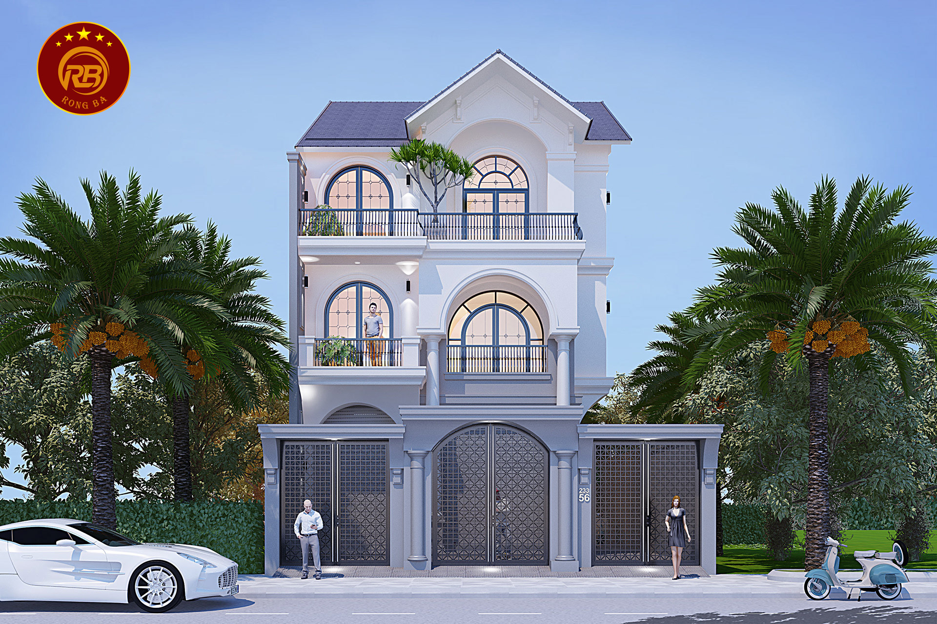 thiết kế biệt thự tân cổ điển 3