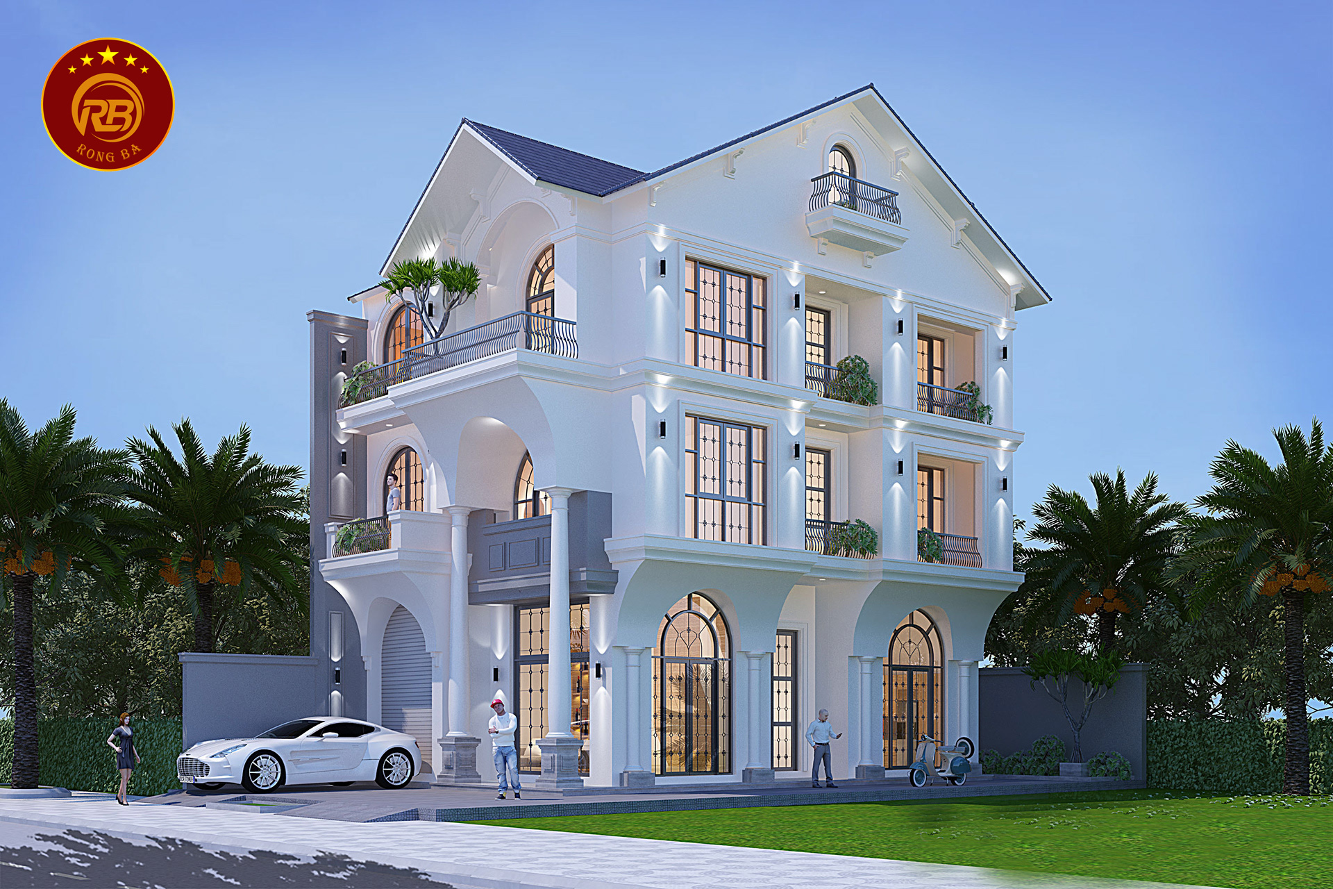 thiết kế biệt thự tân cổ điển 6