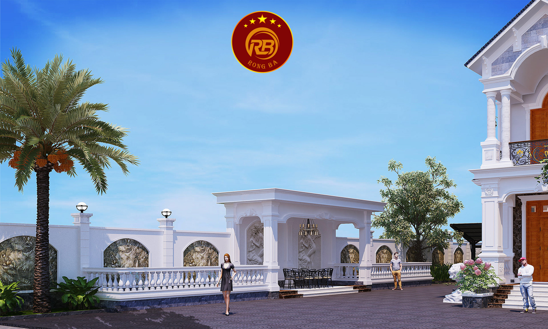 Thiết kế biệt thự 2 tầng mái thái tân cổ điển hài hòa gần gũi thiên nhiên 2