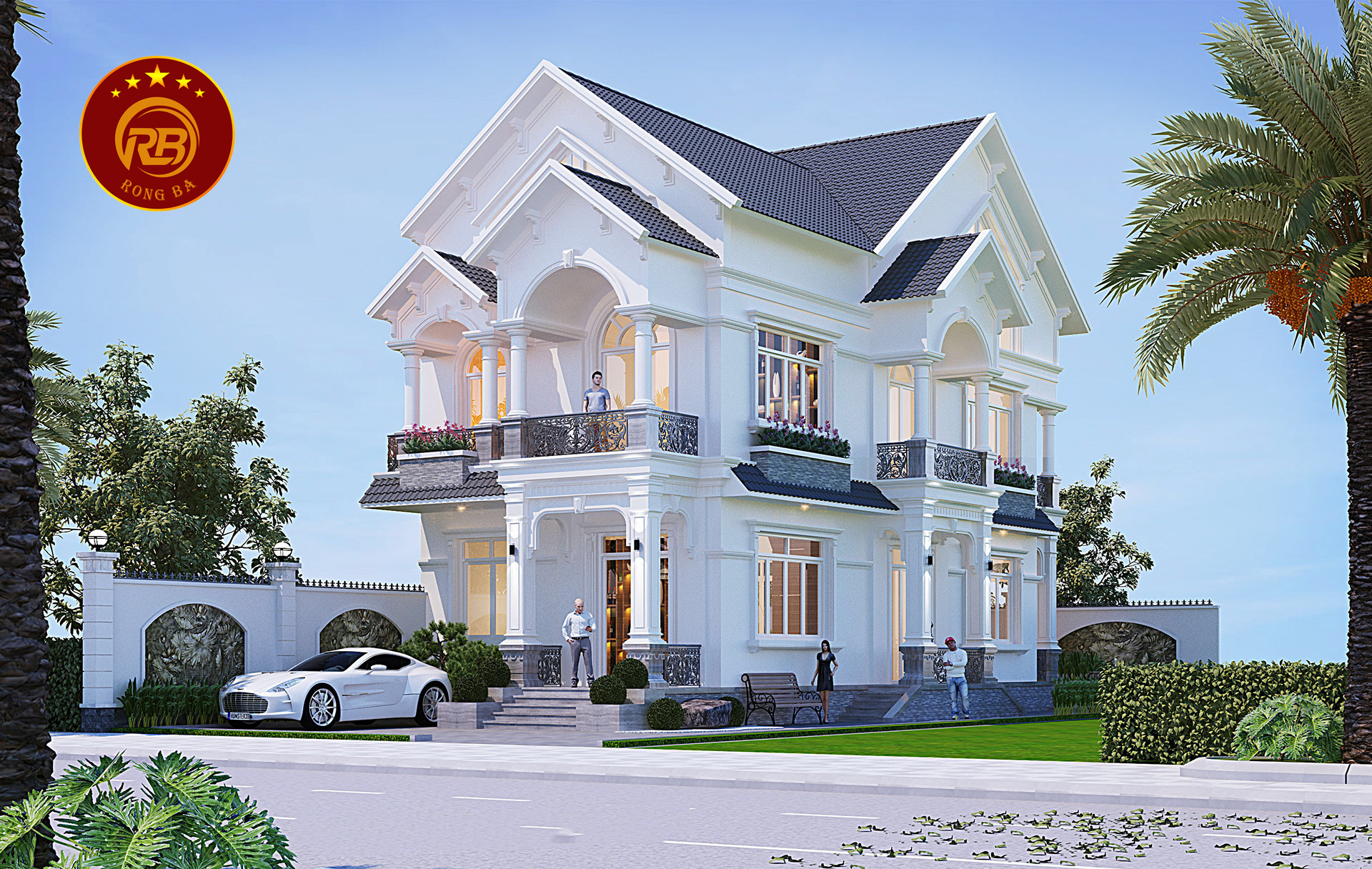 Thiết kế biệt thự mặt tiền 8m đảm bảo nhu cầu sử dụng, thẩm mỹ 11