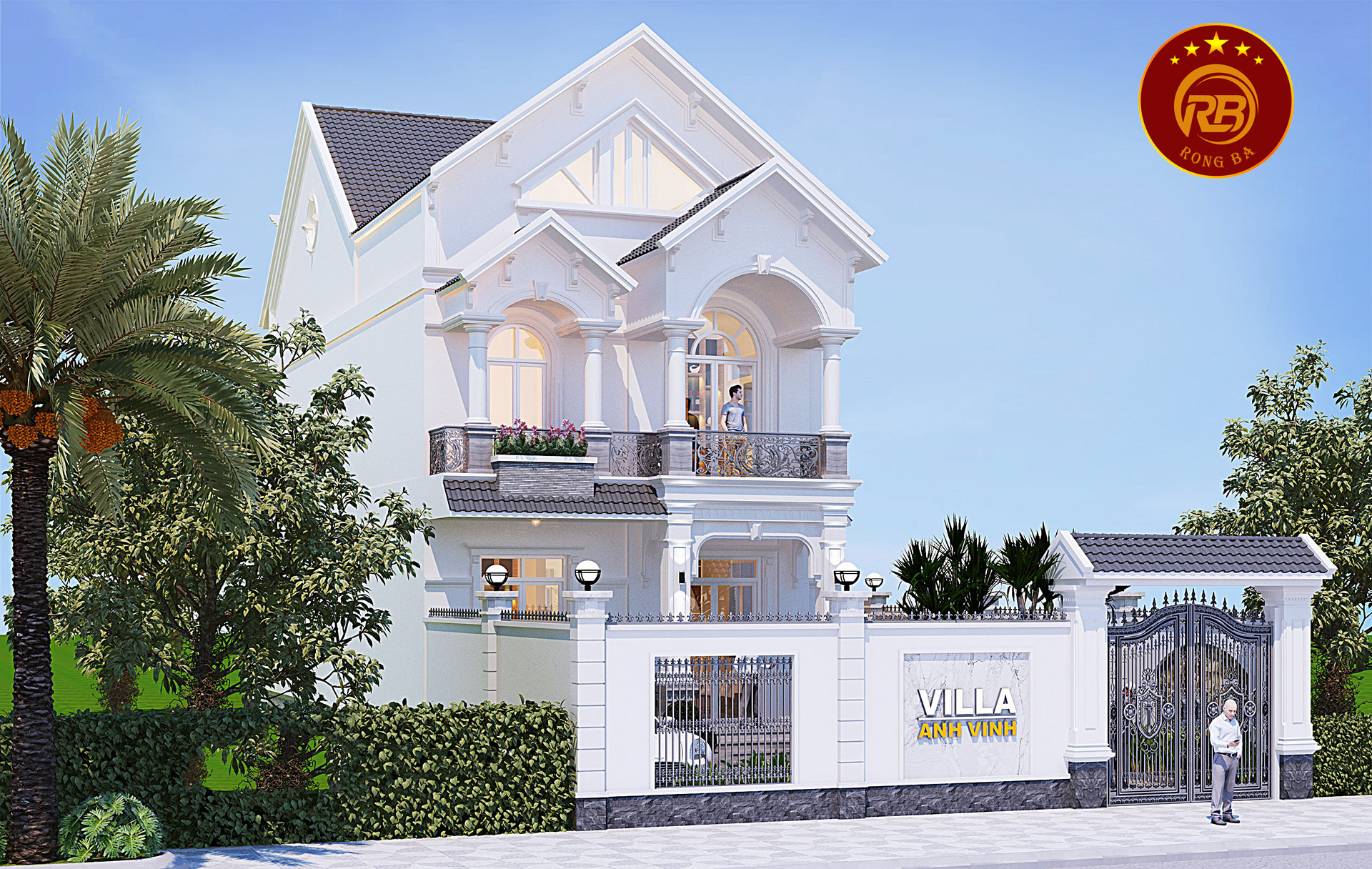 Thiết kế biệt thự mặt tiền 8m đảm bảo nhu cầu sử dụng, thẩm mỹ 12