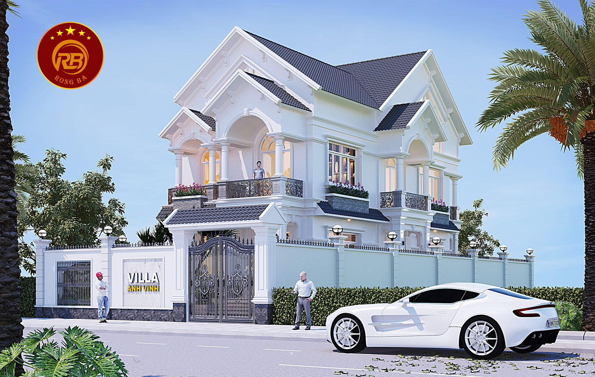 Thiết kế biệt thự mặt tiền 8m đảm bảo nhu cầu sử dụng, thẩm mỹ 13