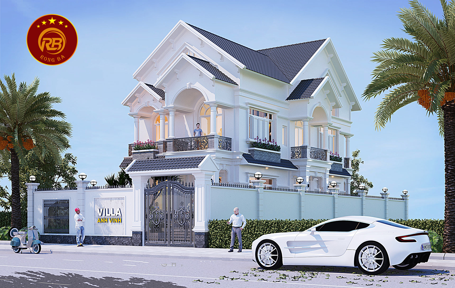 Thiết kế biệt thự mặt tiền 8m đảm bảo nhu cầu sử dụng, thẩm mỹ 14