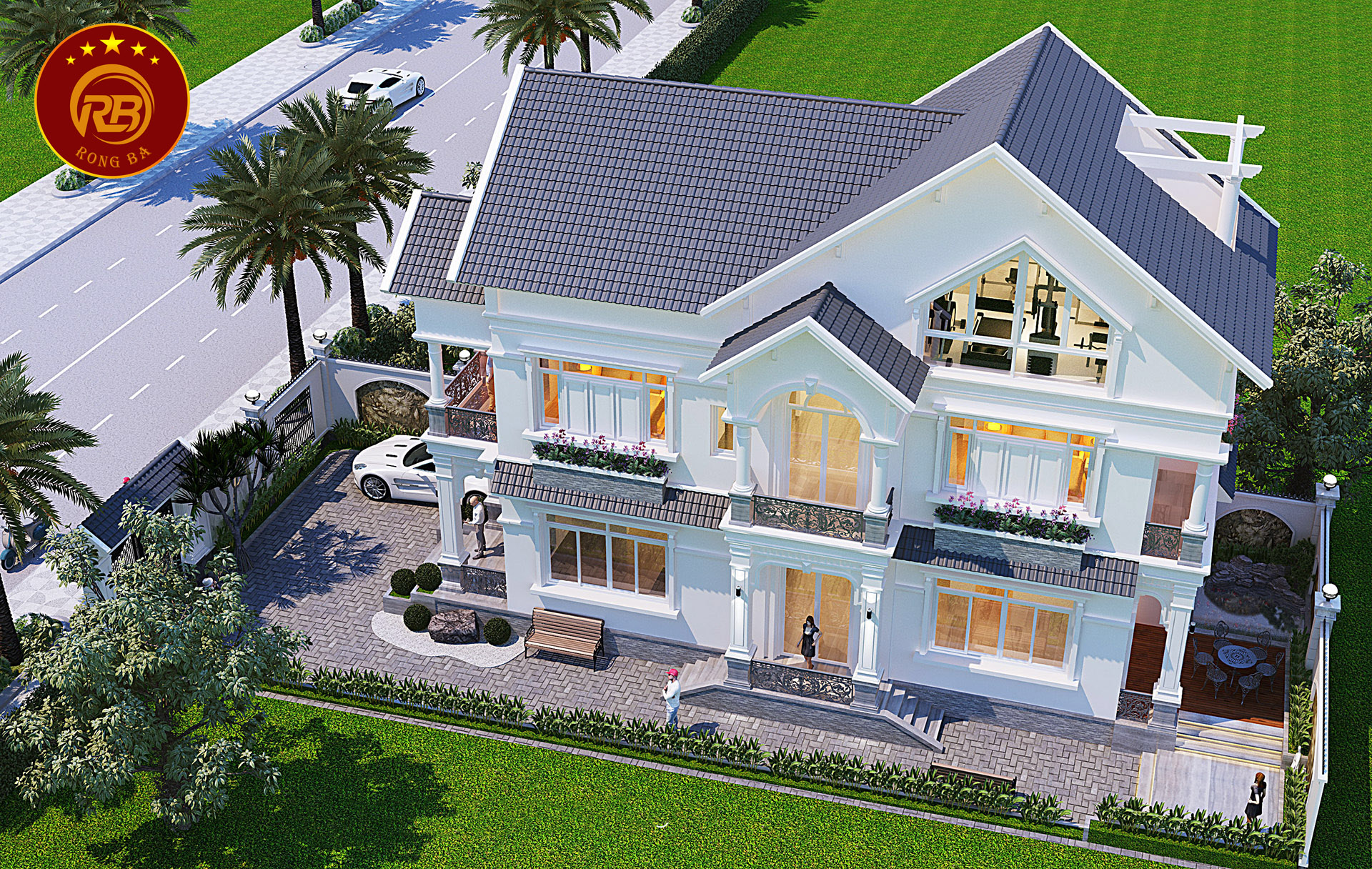 Thiết kế biệt thự mặt tiền 8m đảm bảo nhu cầu sử dụng, thẩm mỹ 15