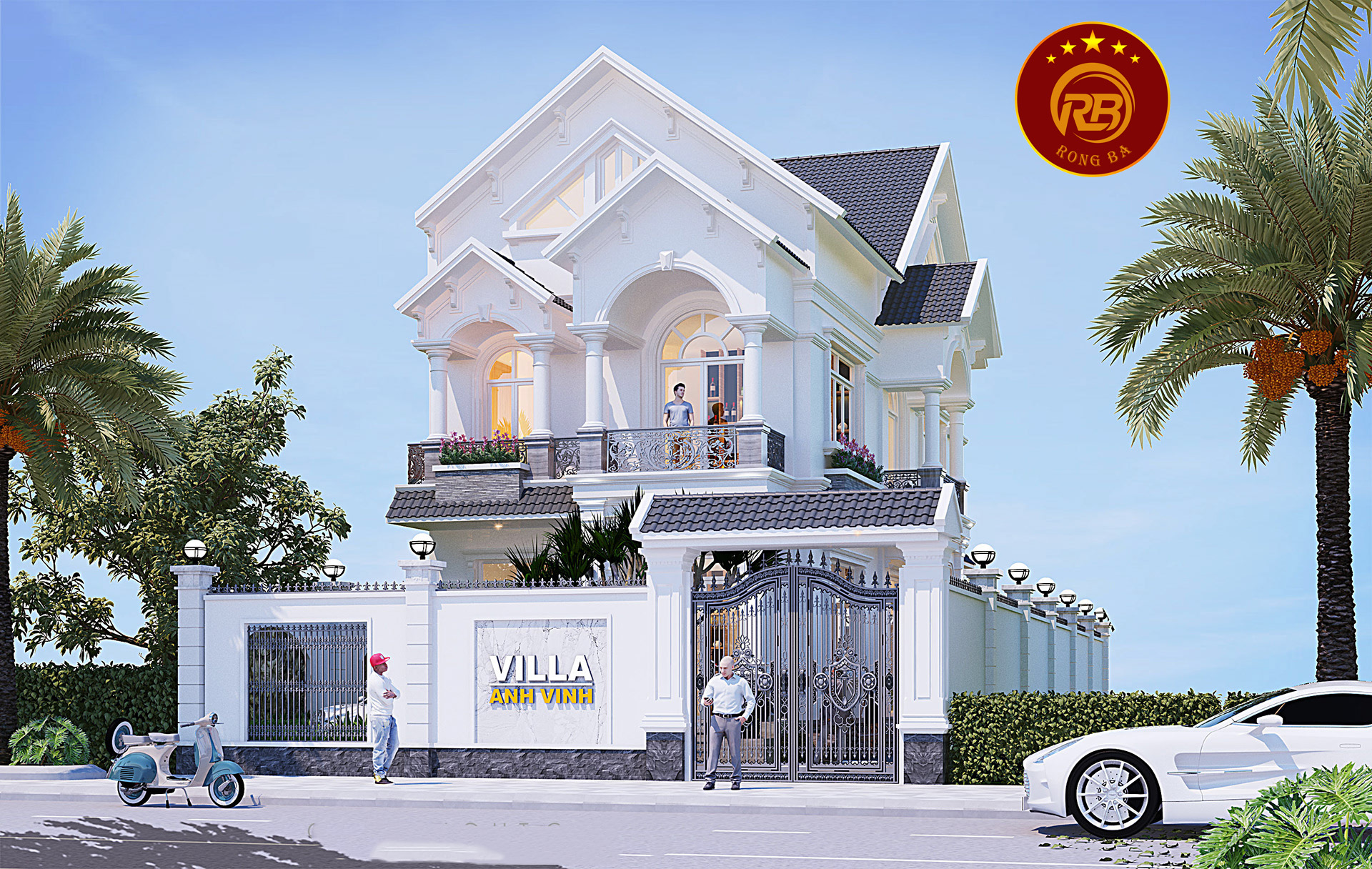 Thiết kế biệt thự mặt tiền 8m đảm bảo nhu cầu sử dụng, thẩm mỹ 16