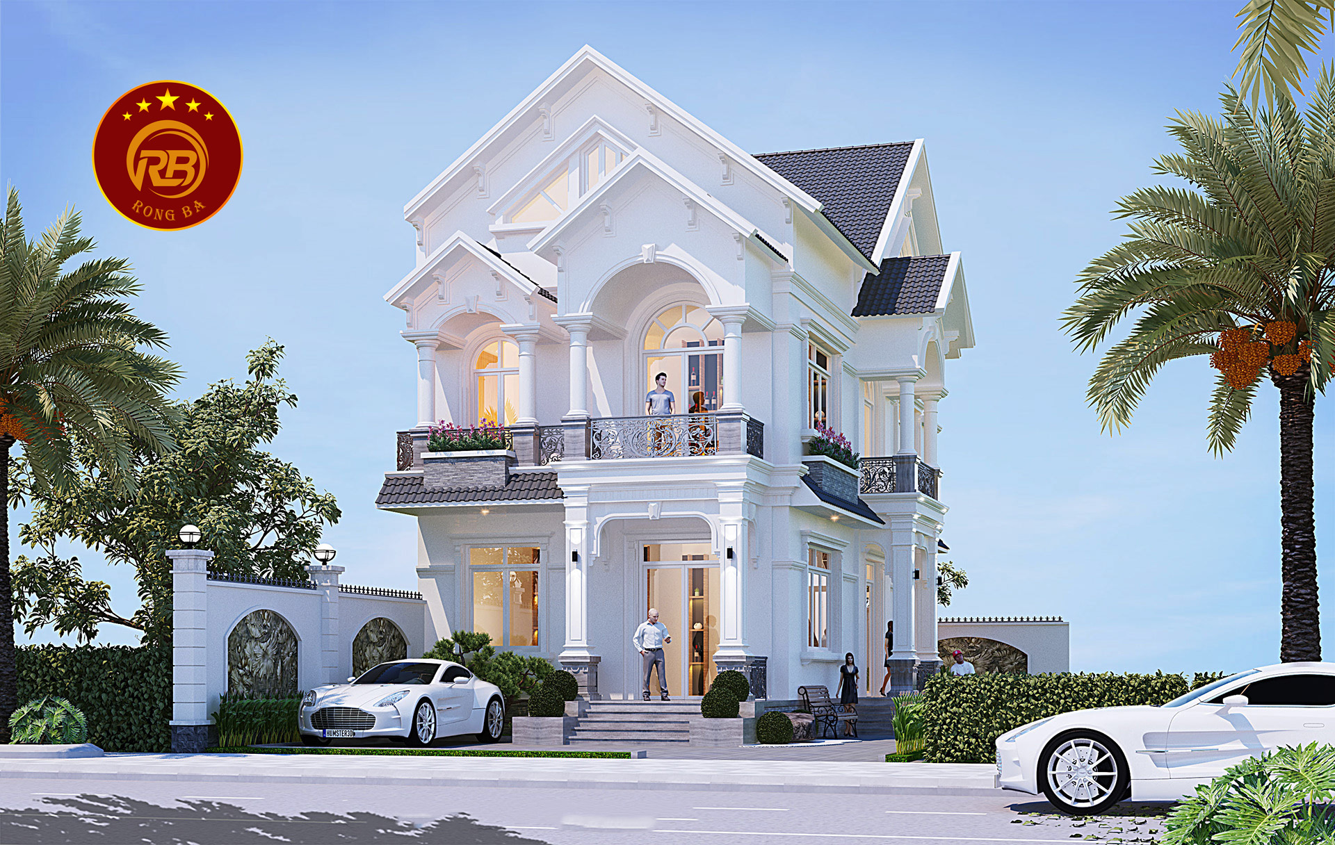 Thiết kế biệt thự mặt tiền 8m đảm bảo nhu cầu sử dụng, thẩm mỹ
