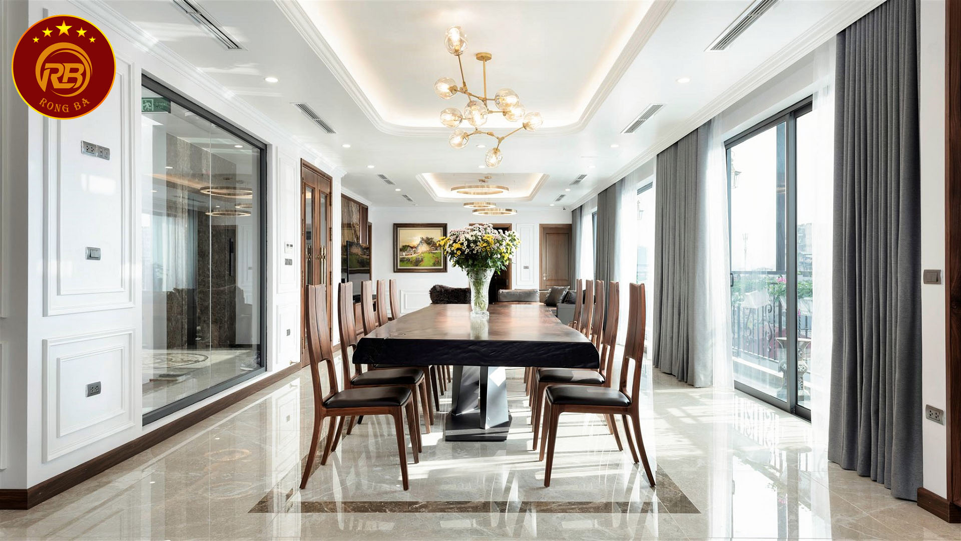 Nội thất chung cư gỗ óc chó tại lai châu sự sang trọng và hiện đại