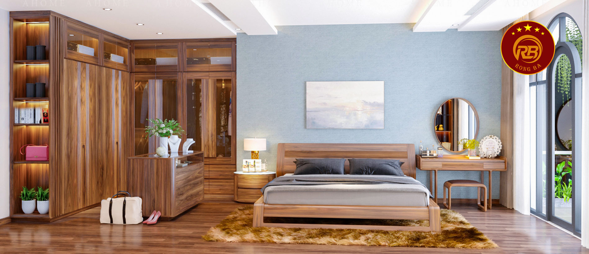 Bàn trang điểm gỗ óc chó tại thanh hóa uy tín